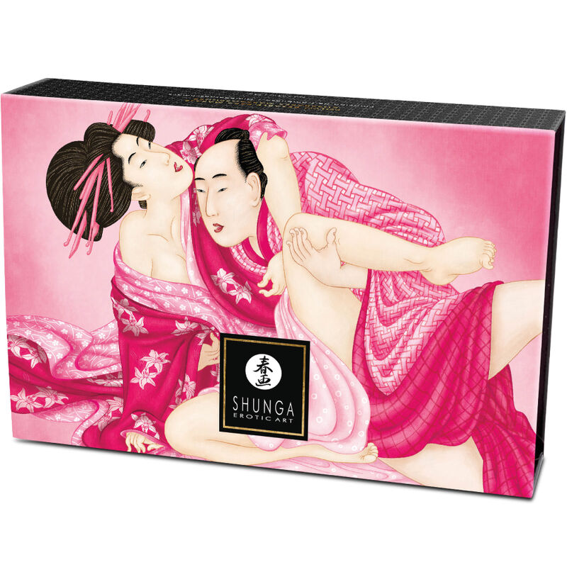 SHUNGA - KIT DE POUDRE DE MASSAGE COMESTIBLE À LA FRAMBOISE