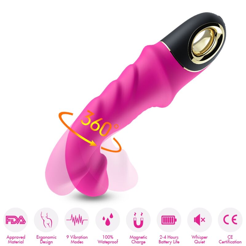 ARMONY - JOYBLADE VIBRATEUR ROTATEUR DE GODEMICHET FUCHSIA