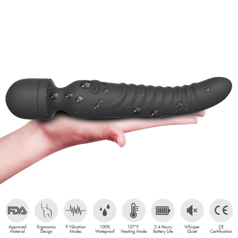 ARMONY - MISSION MASSAGER &amp; VIBRATOR HITTE-EFFECT ZWART