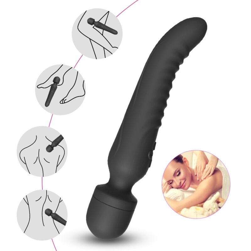 ARMONY - MISSION MASSAGER &amp; VIBRATOR HITTE-EFFECT ZWART