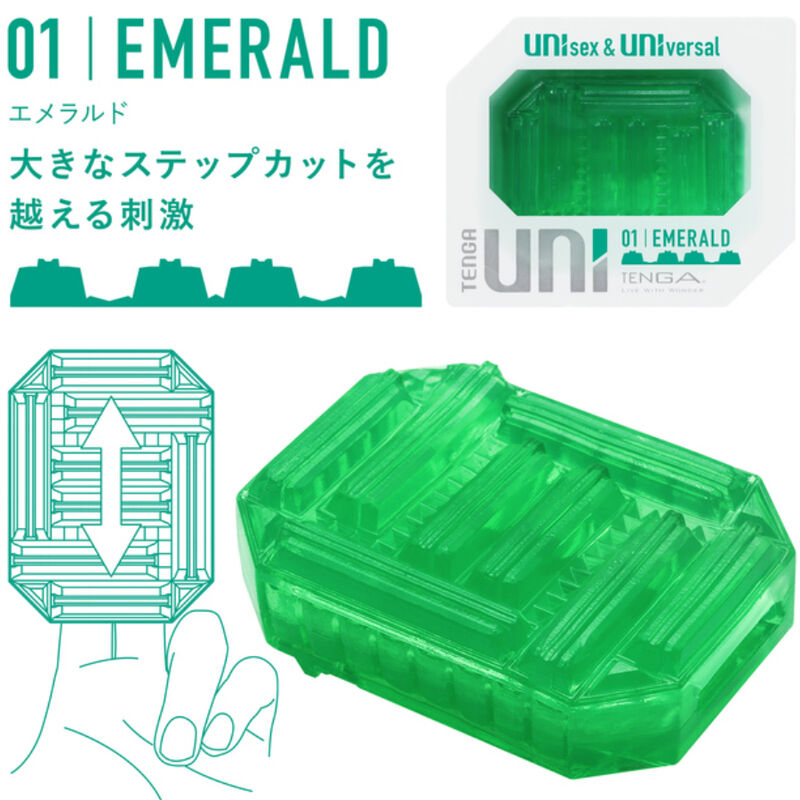 TENGA - UNI EMERALD MASTURBATOR VINGERHOEDJE