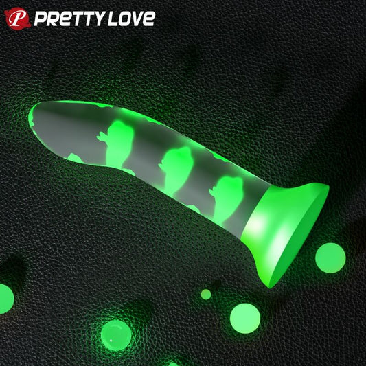 PRETTY LOVE - GODEMICHET MAGIQUE SANS VIBRATION VERT LUMINEUX