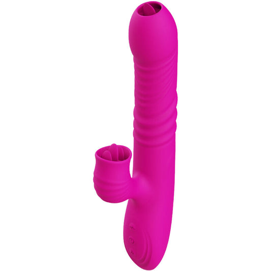 ARMONY - FANNY VIBRATEUR MULTIFONCTION À DOUBLE LANGUE EFFET CHALEUR FUCHSIA