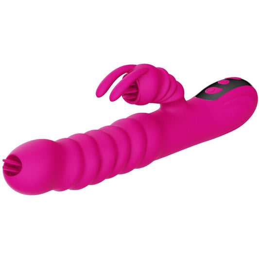 ARMONY - VIBRATEUR MULTIFONCTION À DOUBLE LANGUE RABBIT EFFET CHALEUR FUCHSIA