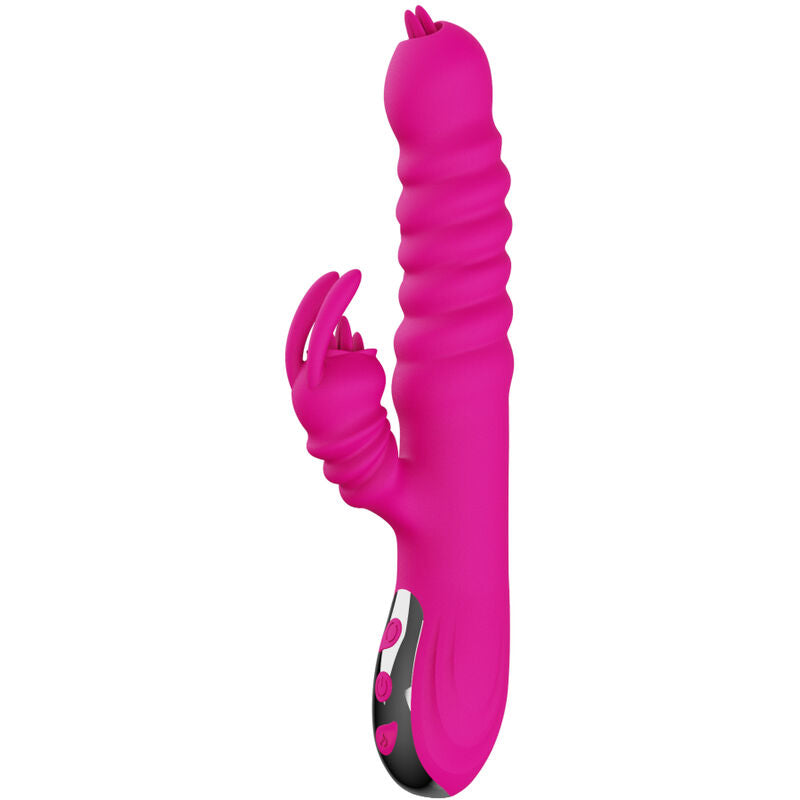 ARMONY - VIBRATEUR MULTIFONCTION À DOUBLE LANGUE RABBIT EFFET CHALEUR FUCHSIA