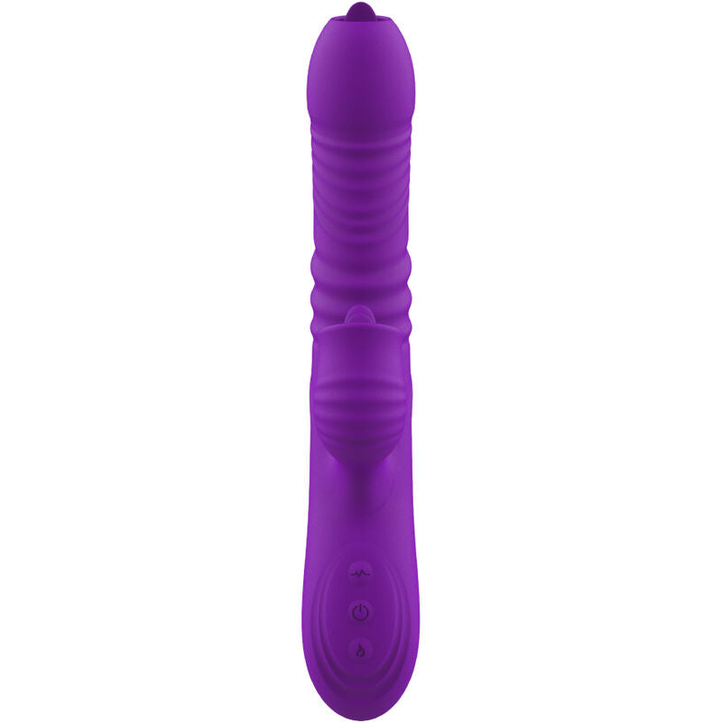 ARMONY - VIBRATEUR LAPIN POINT G AVEC EFFET DE CHALEUR VIOLET STIMULANT POUR LA LANGUE