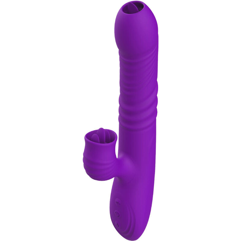ARMONY - VIBRATEUR LAPIN POINT G AVEC EFFET DE CHALEUR VIOLET STIMULANT POUR LA LANGUE