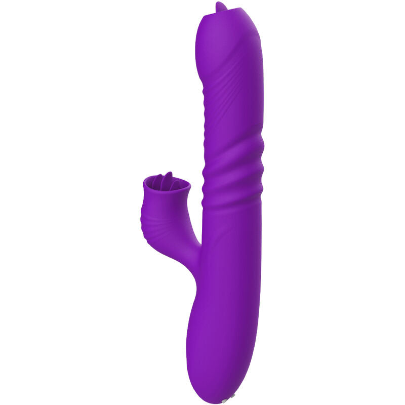 ARMONY - VIBRATEUR LAPIN POINT G AVEC EFFET DE CHALEUR VIOLET STIMULANT POUR LA LANGUE
