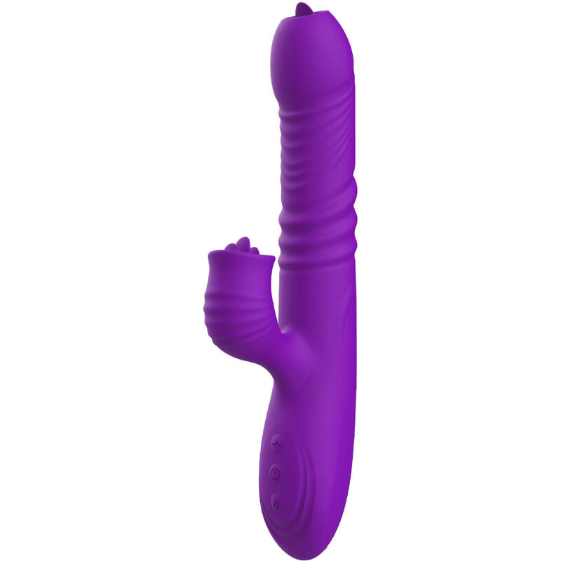 ARMONY - VIBRATEUR LAPIN POINT G AVEC EFFET DE CHALEUR VIOLET STIMULANT POUR LA LANGUE
