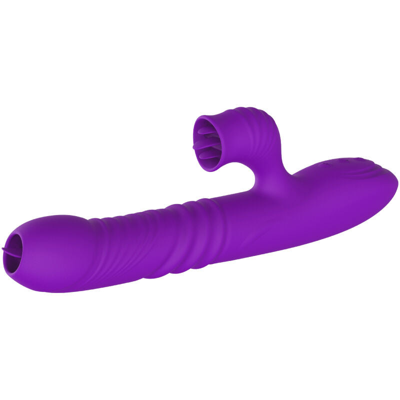 ARMONY - VIBRATEUR LAPIN POINT G AVEC EFFET DE CHALEUR VIOLET STIMULANT POUR LA LANGUE