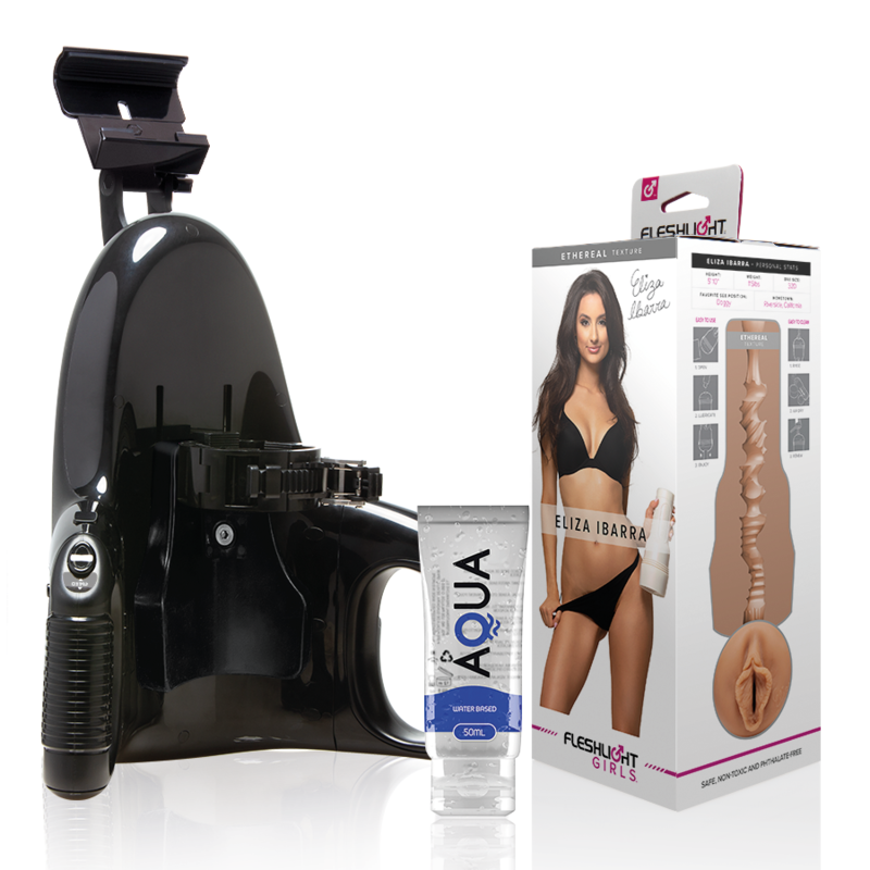 FLESHLIGHT - ELIZA IBARRA VAGINA + UNIVERSAL LANCERING + AQUA QUALITY GLIJMIDDEL 50 ML
