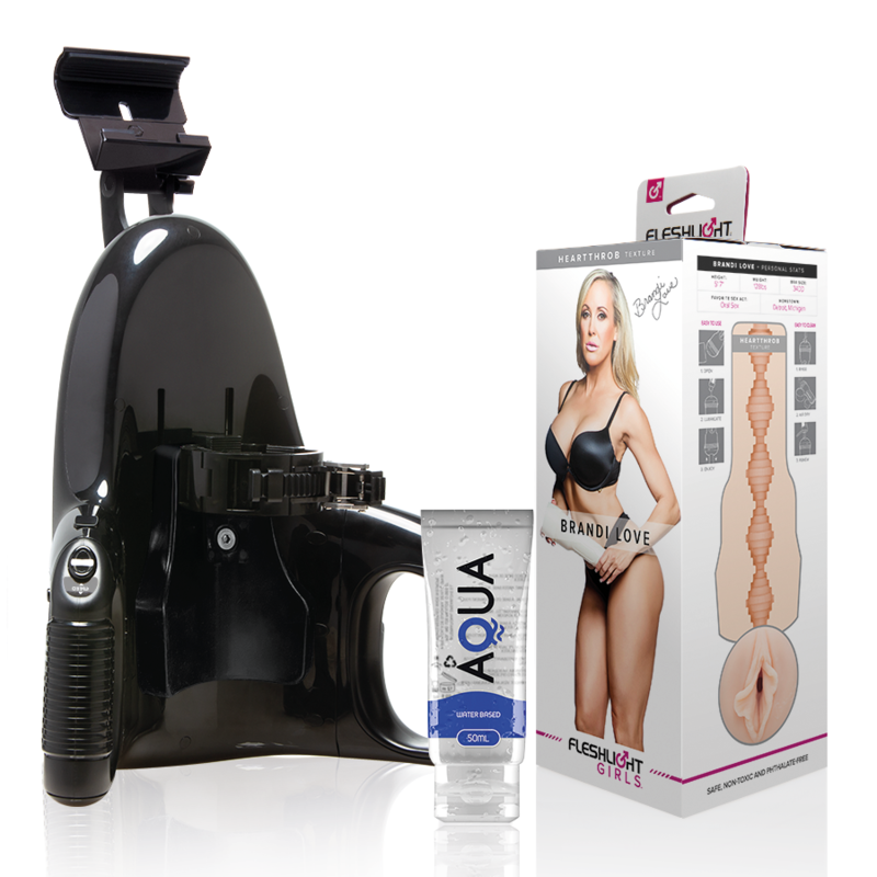 FLESHLIGHT - BRANDI LOVE VAGINA + UNIVERSAL LANCERING + AQUA QUALITY GLIJMIDDEL 50 ML