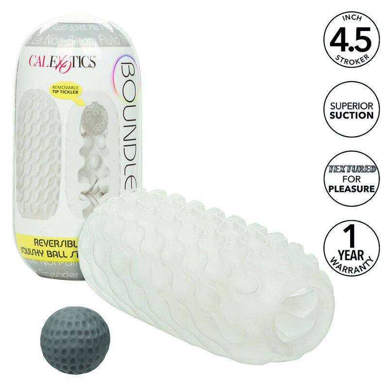 CALEXOTICS - BOUNDLESS BALL SQUISHY RÉVERSIBLE STROKE JAUNE