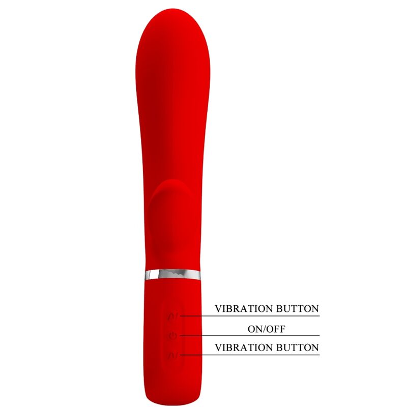 PRETTY LOVE - VIBRATEUR MULTIFONCTION POINT G THOMAS ROUGE