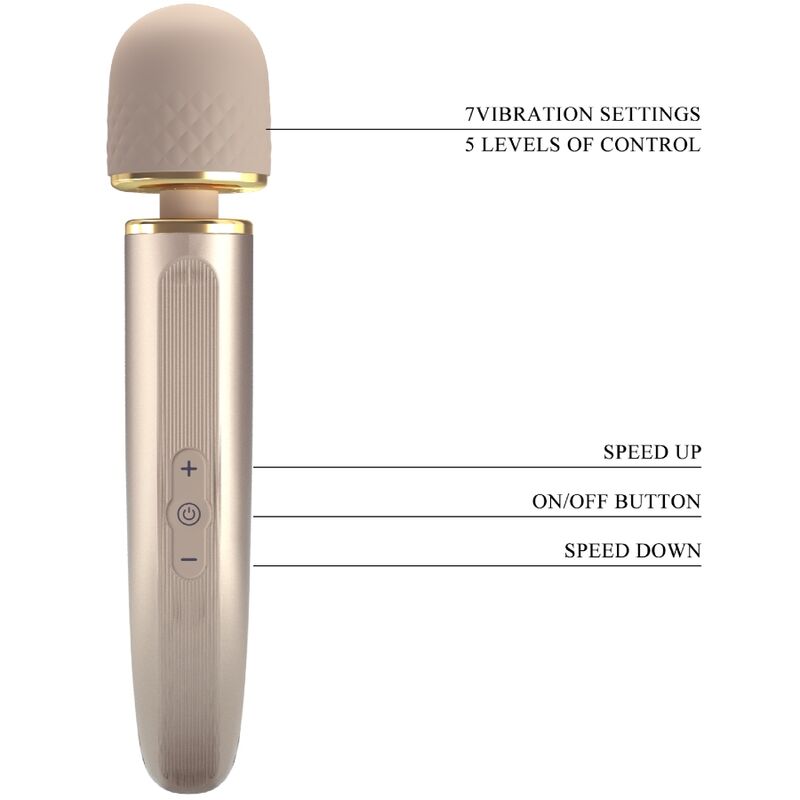 PRETTY LOVE - MASSAGER 7 VIBRATIESTANDEN CHAMPAGNE