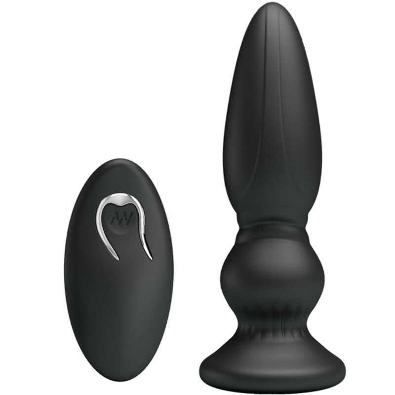 MR PLAY - KRACHTIGE VIBRATOR AFSTANDSBEDIENING ANAAL PLUG ZWART