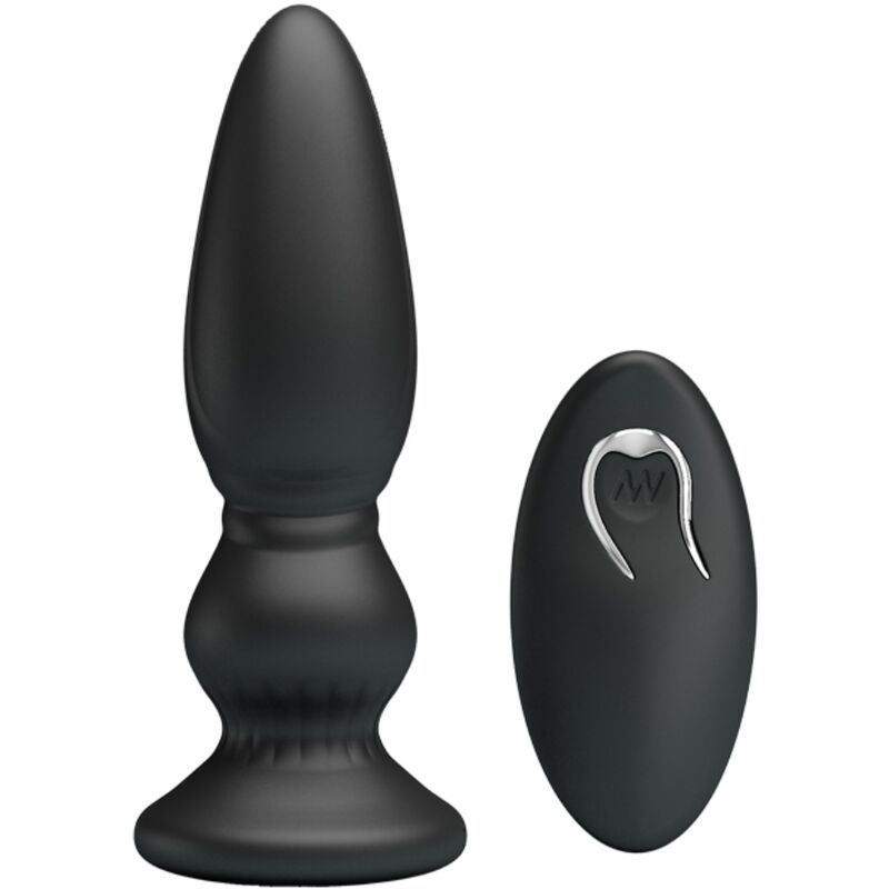 MR PLAY - KRACHTIGE VIBRATOR AFSTANDSBEDIENING ANAAL PLUG ZWART