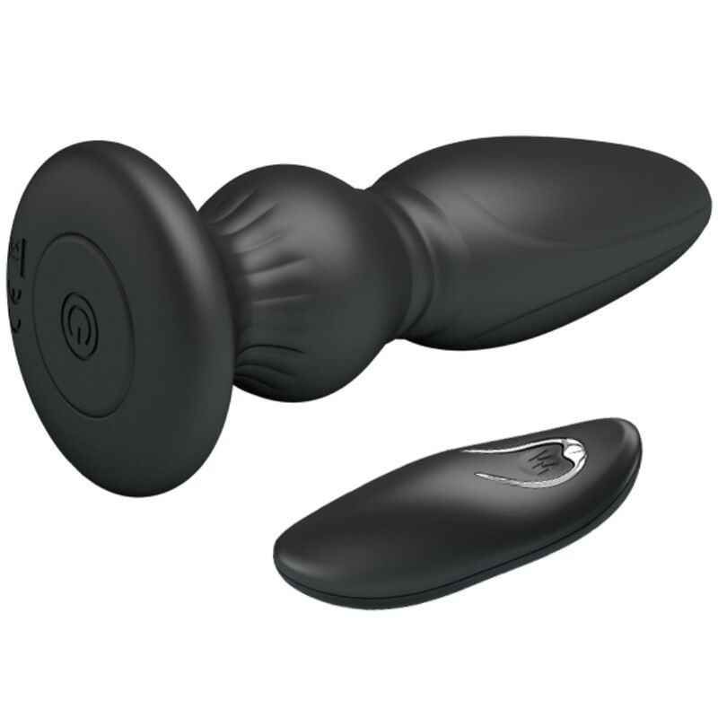 MR PLAY - KRACHTIGE VIBRATOR AFSTANDSBEDIENING ANAAL PLUG ZWART