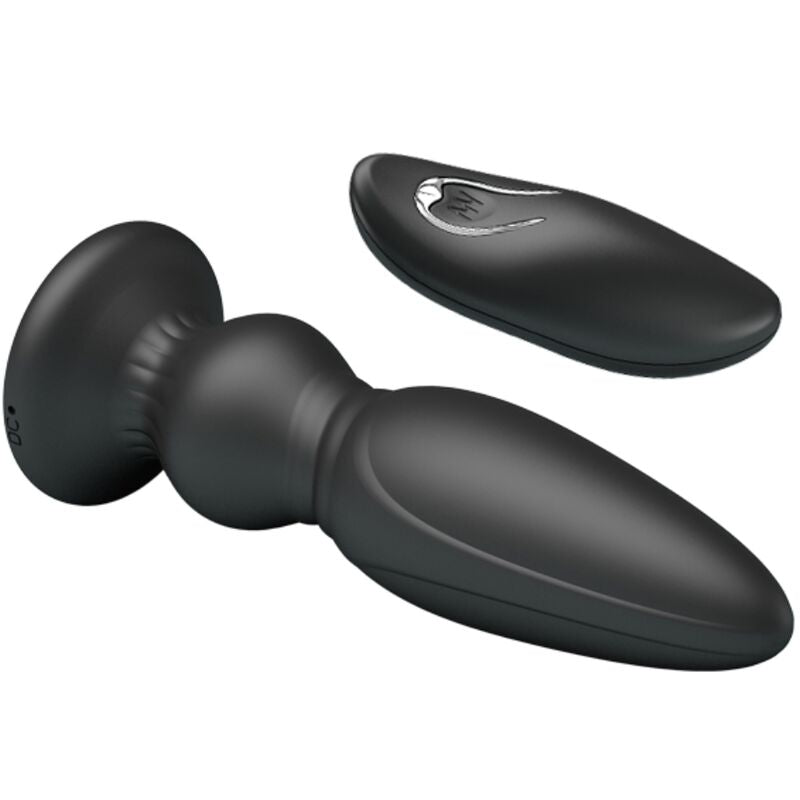 MR PLAY - KRACHTIGE VIBRATOR AFSTANDSBEDIENING ANAAL PLUG ZWART