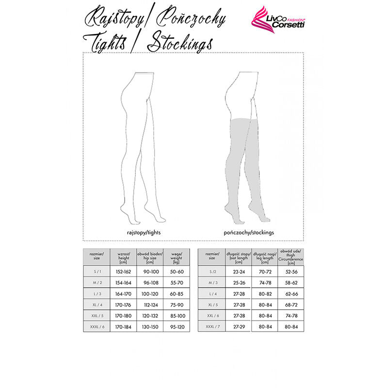 LIVCO CORSETTI FASHION - LAMEAN LC XG044 Чулки черные, один размер
