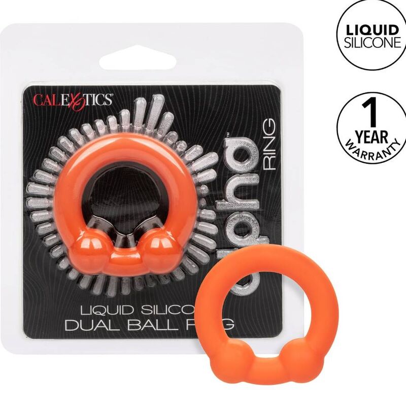 CALEXOTICS - Bague double bille ALPHA orange