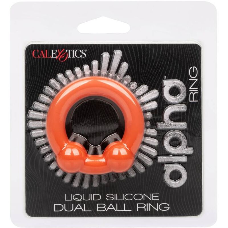 CALEXOTICS - Bague double bille ALPHA orange