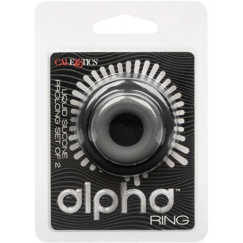 CALEXOTICS - ENSEMBLE DE 2 BAGUES ALPHA PROLONG GRIS