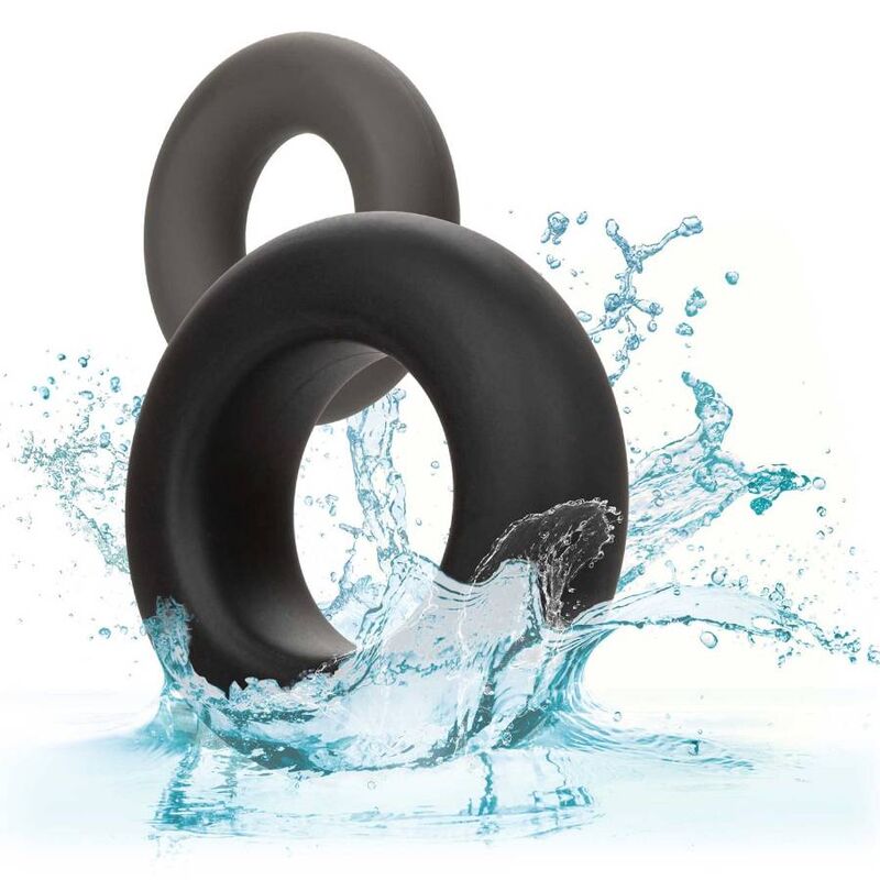 CALEXOTICS - ENSEMBLE DE 2 BAGUES ALPHA PROLONG GRIS