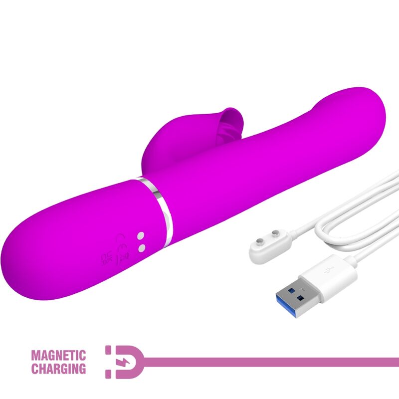 PRETTY LOVE - KONIJN VIBRATOR PARELS VIOLET