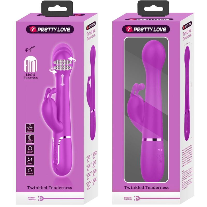 JOLI AMOUR - VIBRATEUR DEJON RABBIT 3 EN 1 MULTIFONCTION VIOLET