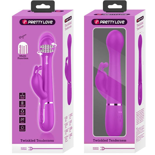 PRETTY LOVE - DEJON RABBIT VIBRATOR 3 IN 1 MULTIFUNCTIONELE VIOLET