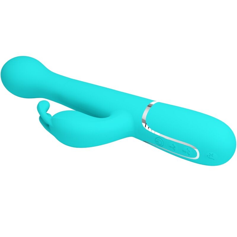 PRETTY LOVE - DEJON RABBIT VIBRATOR 3 IN 1 MULTIFUNCTIONEEL AQUA GREEN