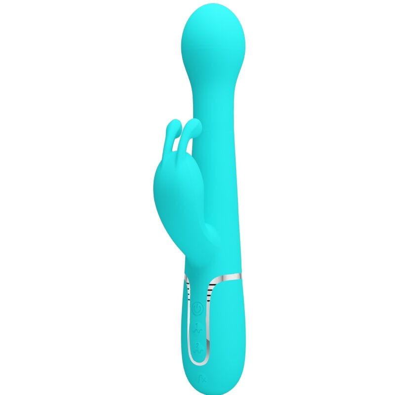 PRETTY LOVE - DEJON RABBIT VIBRATOR 3 IN 1 MULTIFUNCTIONEEL AQUA GREEN