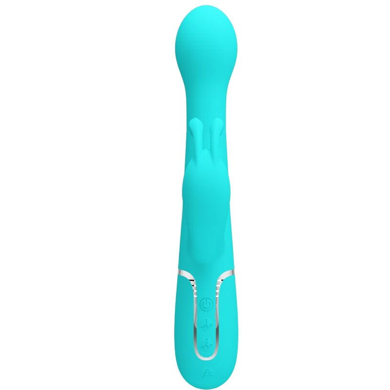 PRETTY LOVE - DEJON RABBIT VIBRATOR 3 IN 1 MULTIFUNCTIONEEL AQUA GREEN