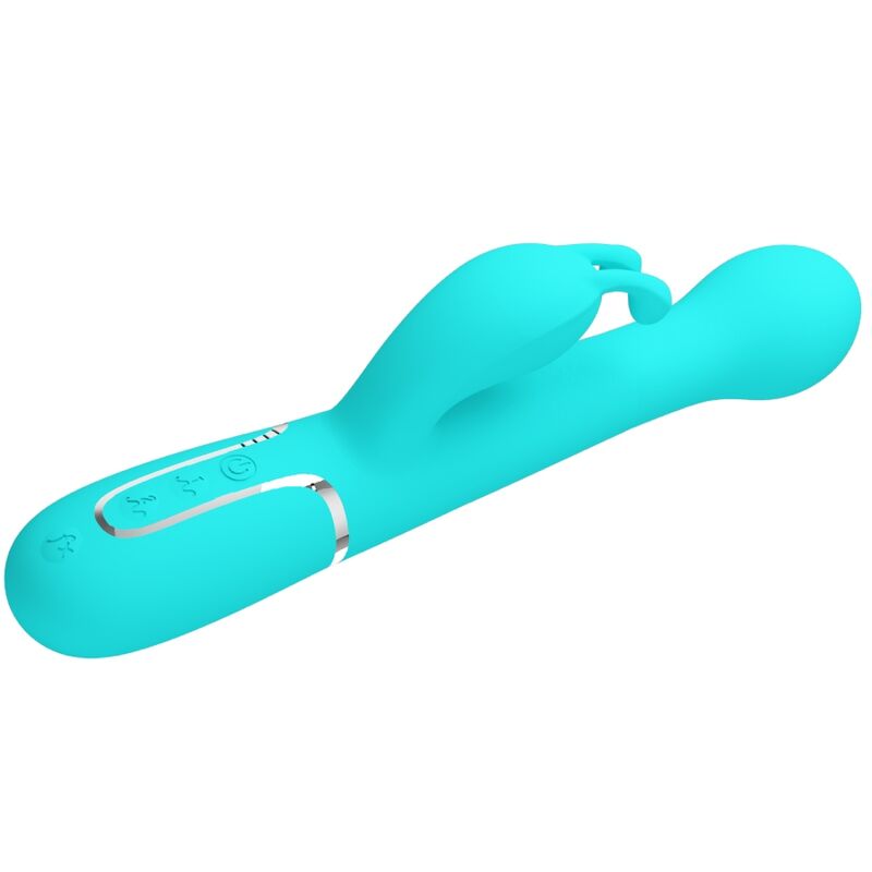PRETTY LOVE - DEJON RABBIT VIBRATOR 3 IN 1 MULTIFUNCTIONEEL AQUA GREEN