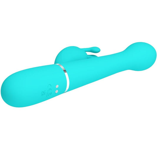 PRETTY LOVE - DEJON RABBIT VIBRATOR 3 IN 1 MULTIFUNCTIONEEL AQUA GREEN