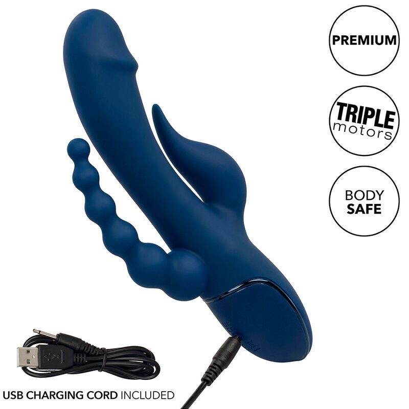 CALEXOTICS - VIBRATOR TRIPLE ORGASME BLAUW