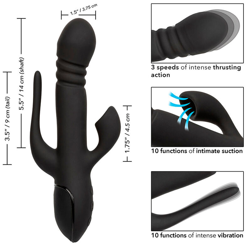 CALEXOTICS - VIBRATOR TRIPLE EUPHORIA ZWART