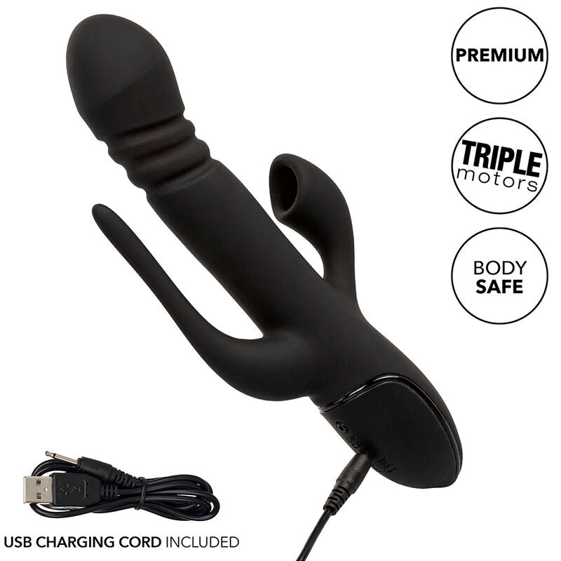 CALEXOTICS - VIBRATOR TRIPLE EUPHORIA ZWART