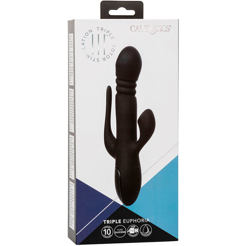 CALEXOTICS - VIBRATOR TRIPLE EUPHORIA ZWART