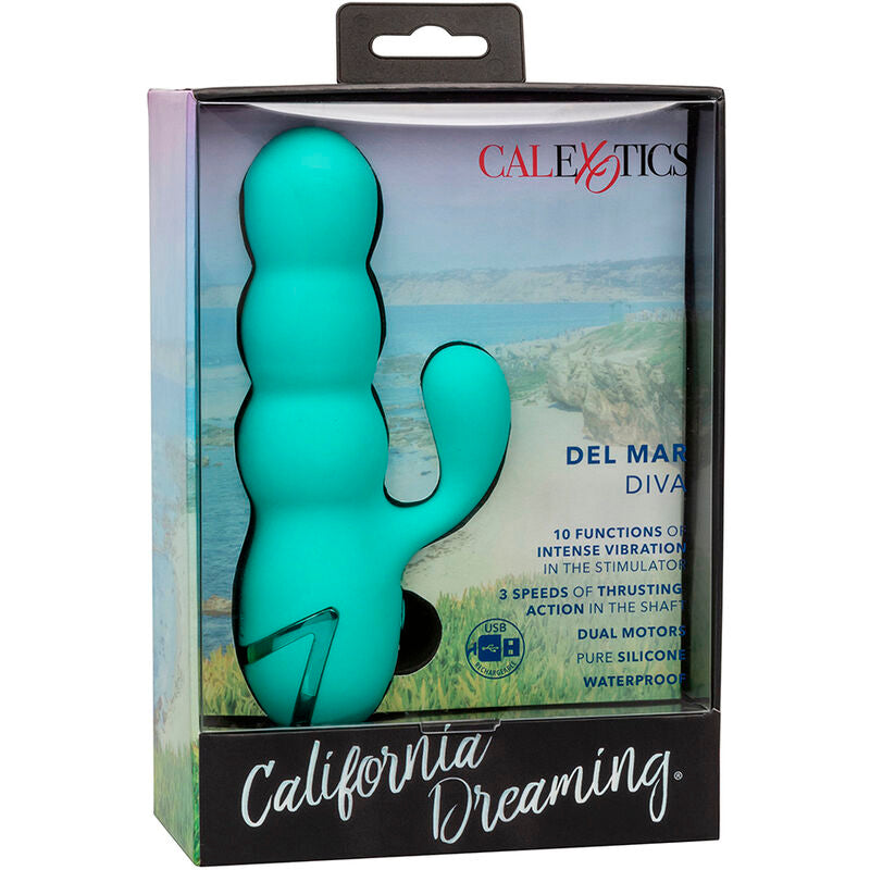 CALEXOTICS - DEL MAR DIVA VIBRATOR RABBIR AQUA GREEN DOOR CALIFORNIË DREAMING