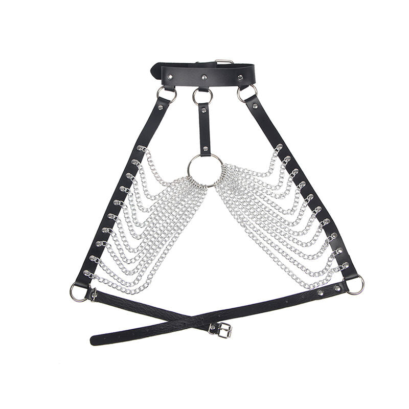 SUBBLIME - HARNAIS DE POITRINE AVEC GRANDES CHAÎNES À ANNEAUX TAILLE UNIQUE