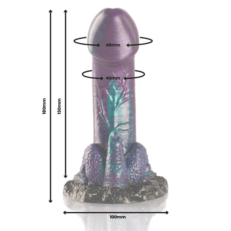 EPIC - BASILISK DILDO DUBBEL SCHUBBIG PLEZIER KLEIN FORMAAT
