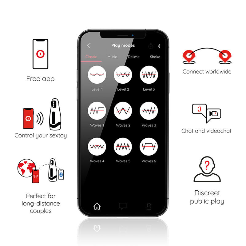 ONINDER - SEOUL OPLAADBARE MANNELIJKE MASTURBATOR 10 SNELHEDEN - GRATIS APP