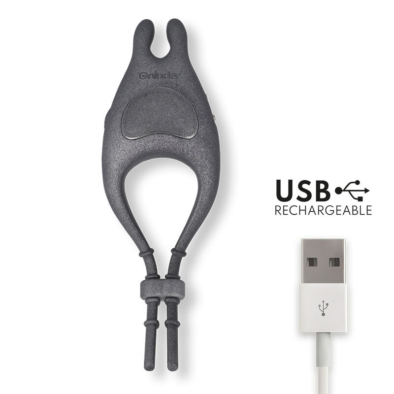 ONINDER - PAMPA ANNEAU VIBRANT RECHARGEABLE ET RÉGLABLE AVEC STIMULATEUR CLITORISIEN 10 VITESSES - APPLICATION GRATUITE