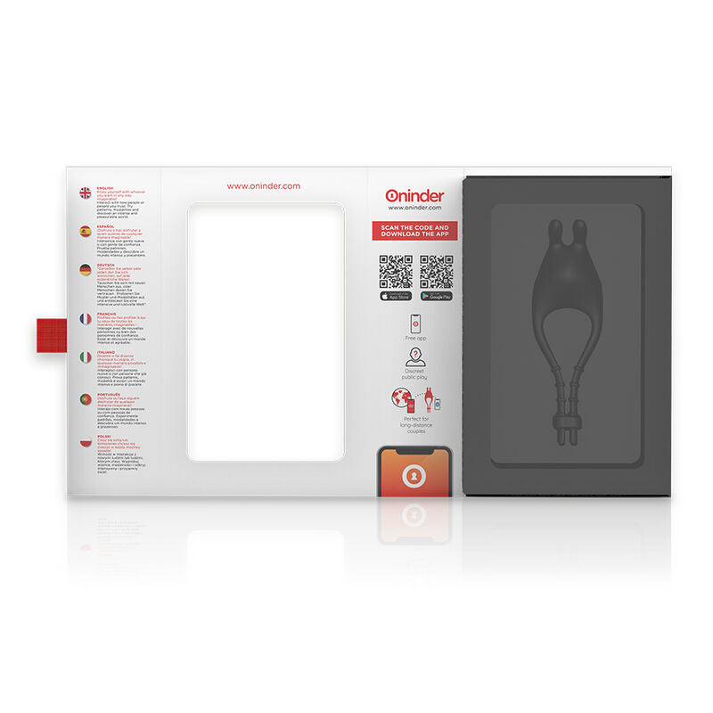 ONINDER - PAMPA ANNEAU VIBRANT RECHARGEABLE ET RÉGLABLE AVEC STIMULATEUR CLITORISIEN 10 VITESSES - APPLICATION GRATUITE