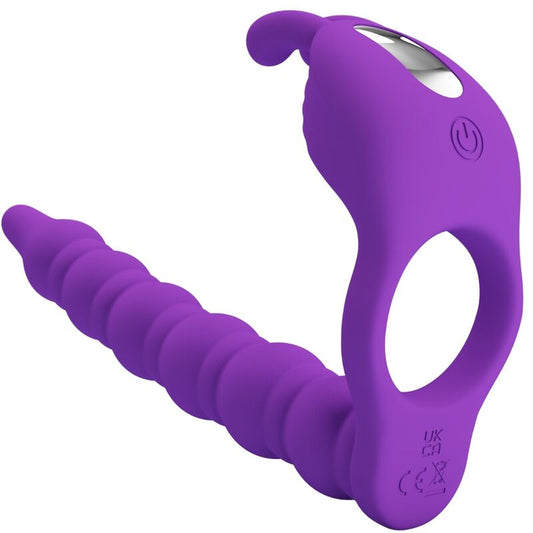 PRETTY LOVE - BLACKNEY PENISRING MET LILA VIBRATORPLUG