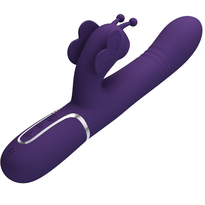 PRETTY LOVE - MULTIFUNCTIONELE KONIJNENVIBRATOR 4 IN 1 VLINDER PAARS