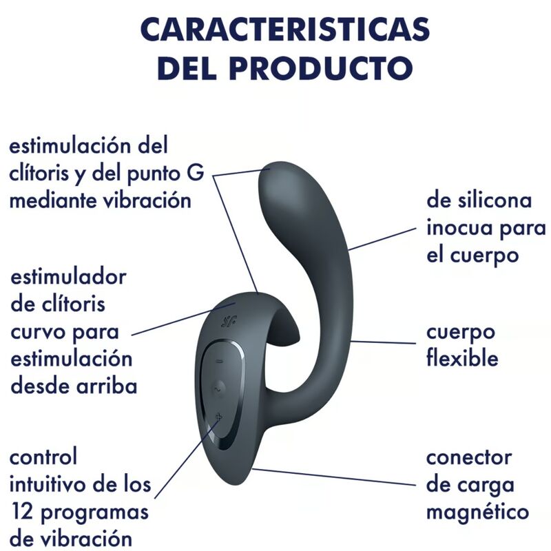 SATISFYER - G FOR GODDESS 1 KONIJN VIBRATOR DONKERGRIJS