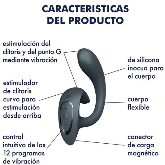 SATISFYER - G FOR GODDESS 1 KONIJN VIBRATOR DONKERGRIJS